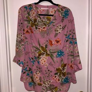 Floral blouse, size 1X